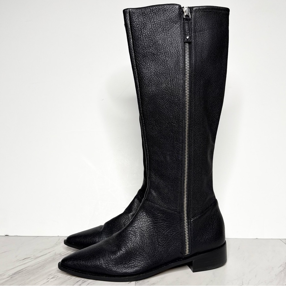 Paolo Black Pointy Toe Tall Boot 9M